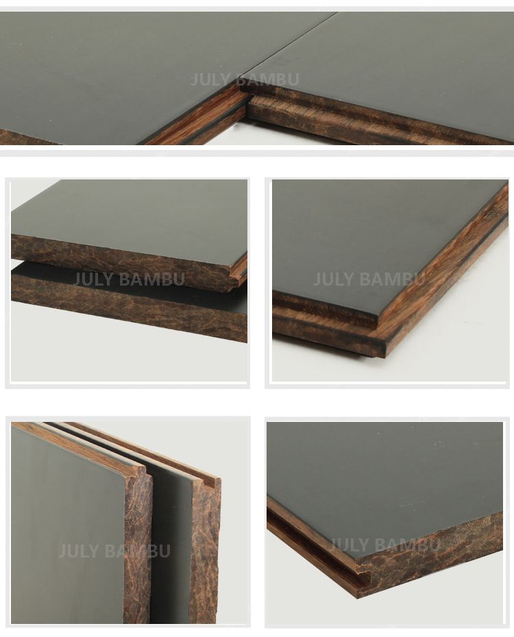 Best 15mm Strand Woven Black Bamboo Flooring Price Use for Indoor