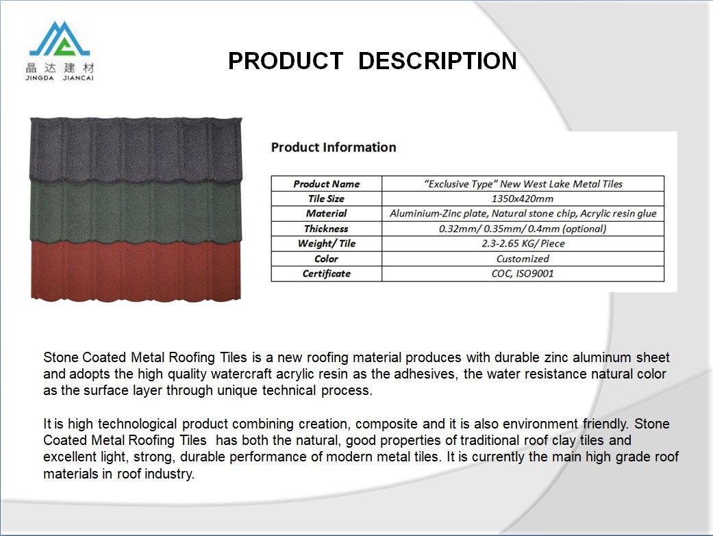 Bond Design China Stone Coated Steel Roofing Sheets Factory Cheap Material Metal Tudor Roof Tile