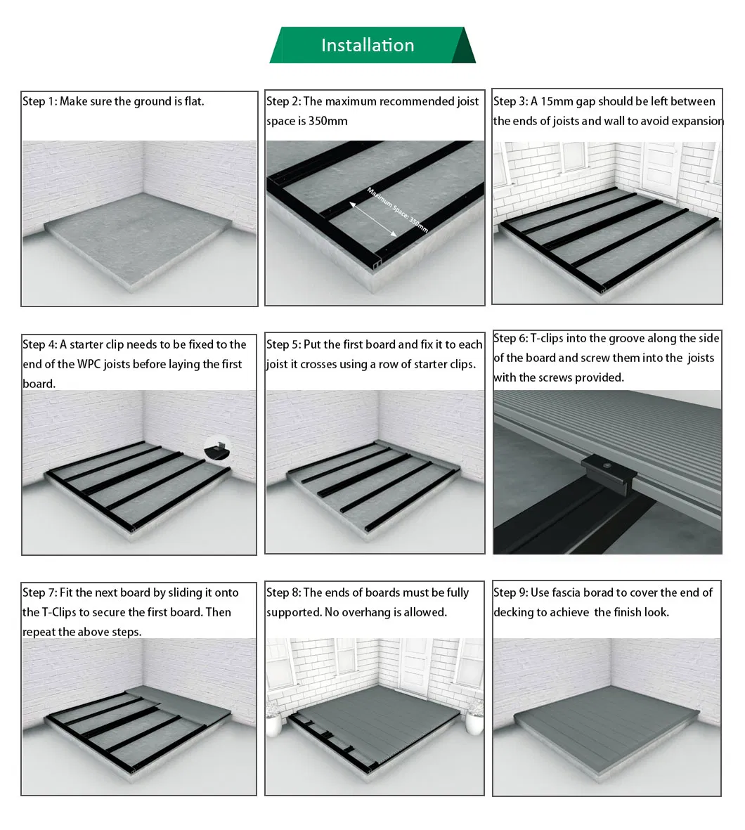 Brand and Safety Waterproof Contruction WPC Decking for Sale