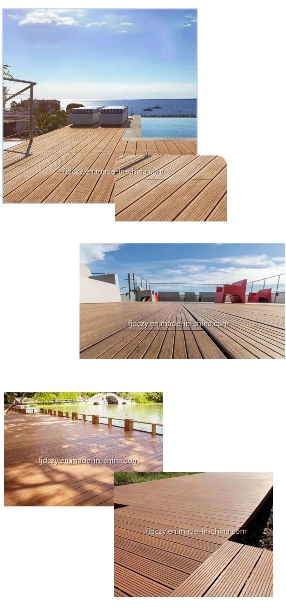 Building Materials Architecture Easy to Install Bamboo Flooring for Beach House