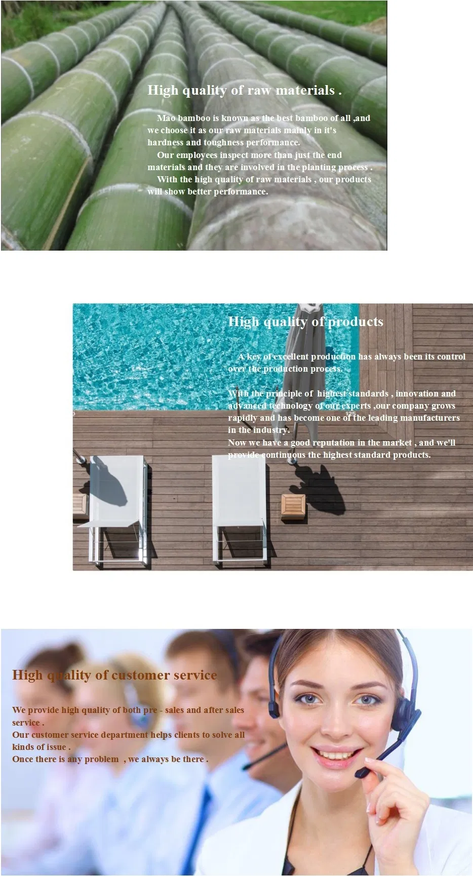 Building Materials Bamboo Home Decoration Bamboo Flooring for Beach House