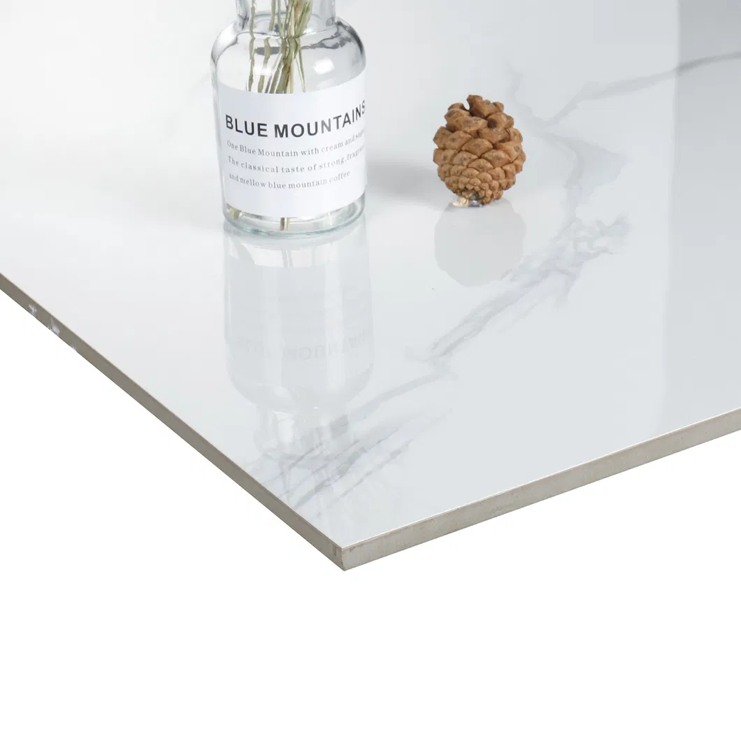 Cararra White Marble Looking Full Polished Glazed Porcelain Floor Tile for Home Decoration