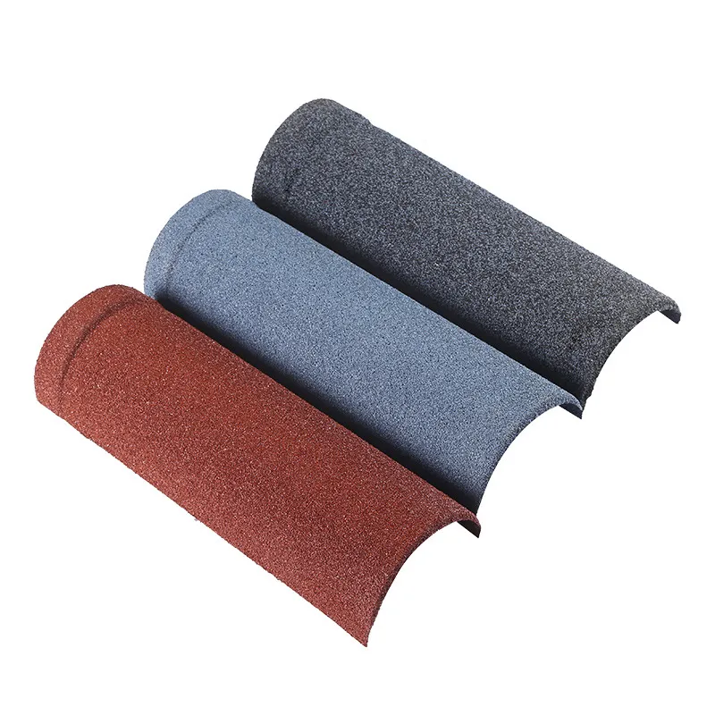 Cheap Galvalume Steel Color Stone Metal Tile Accessories Arc Ridge Tile for Sale