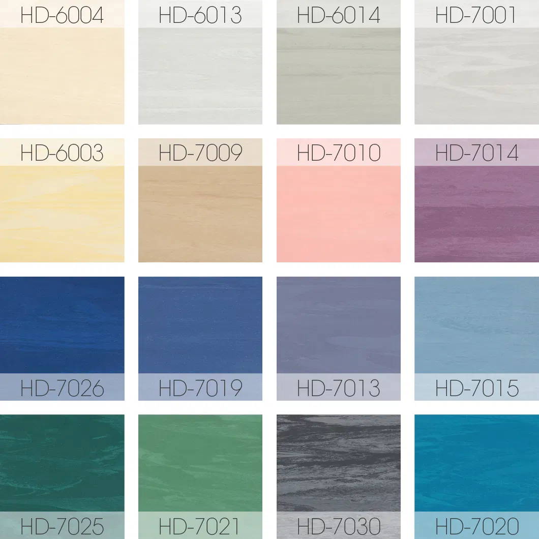 Cheap Homogeneous PVC Flooring Roll Hotel Floor Hospital Floor (HD7015)