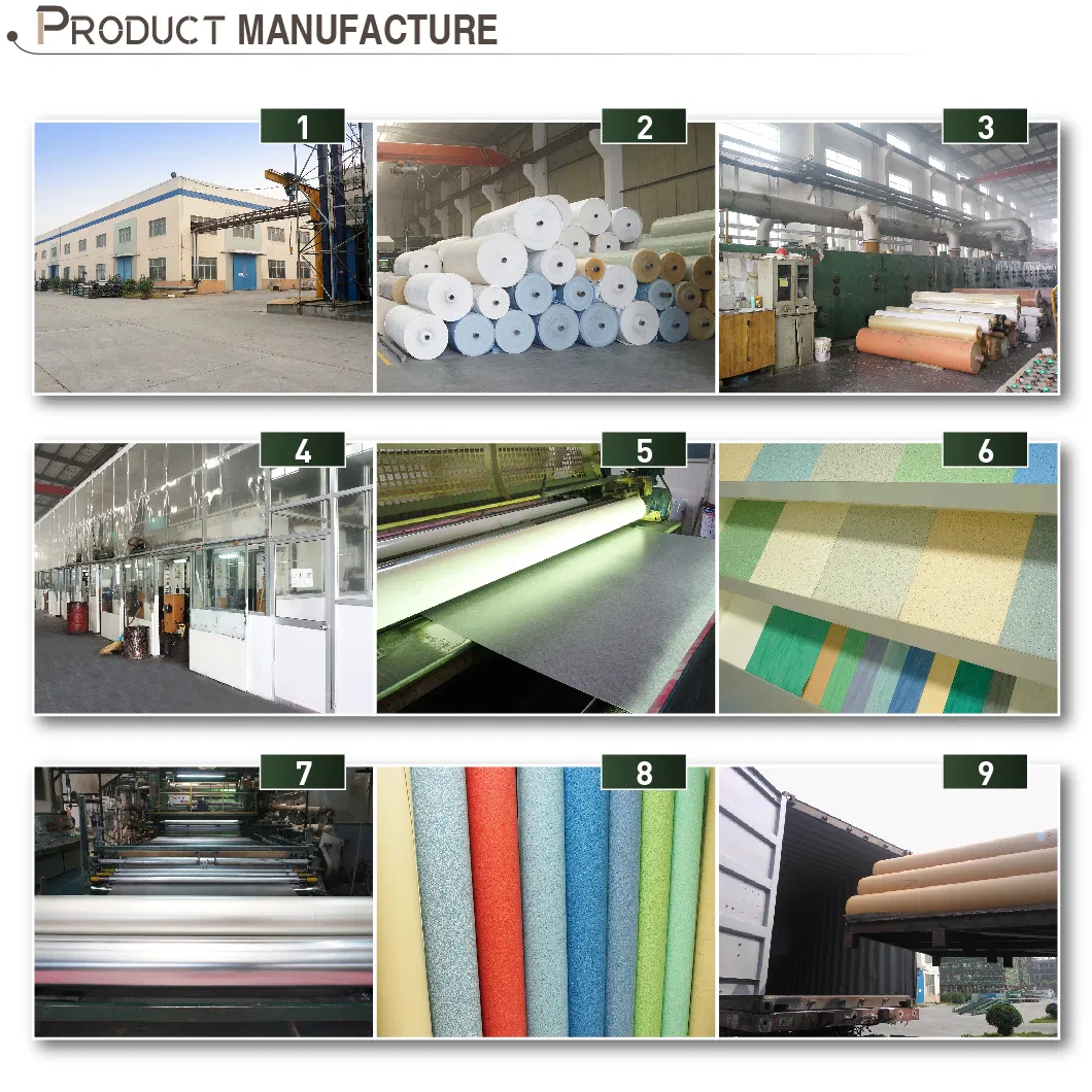 Cheap Homogeneous PVC Flooring Roll Hotel Floor Hospital Floor (HD7015)