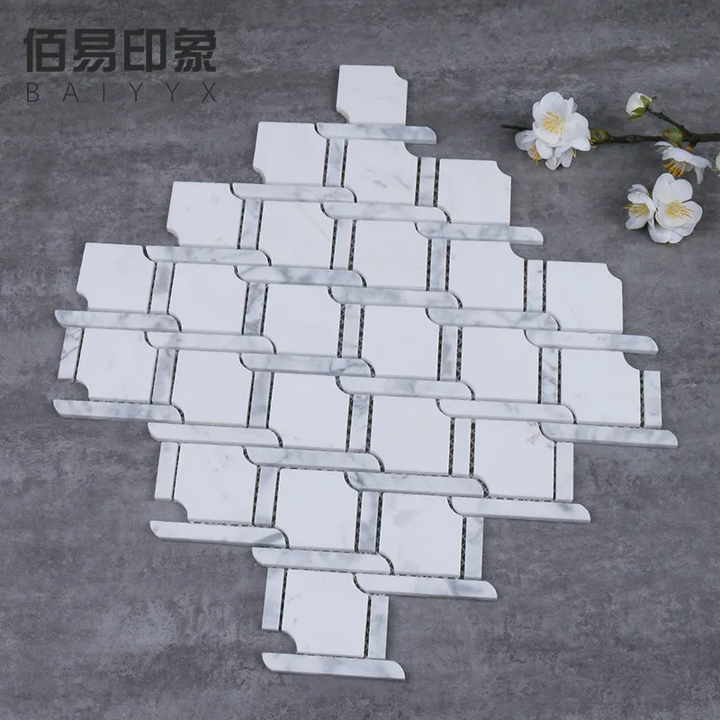 Cheep Price Square Polished White Marble with BV Certification