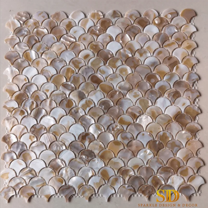 China Factory Price Natural Mother of Pearl Mosaic Tiles Seashell Mosaic Tiles for Home Hotel Bathroom Wall Decoration