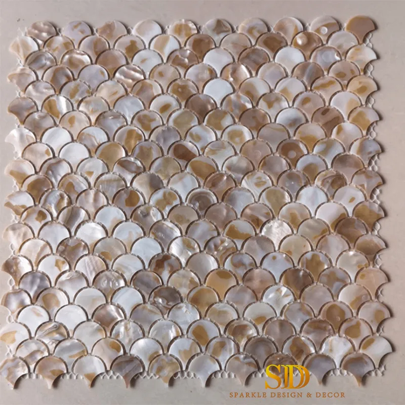 China Factory Price Natural Mother of Pearl Mosaic Tiles Seashell Mosaic Tiles for Home Hotel Bathroom Wall Decoration