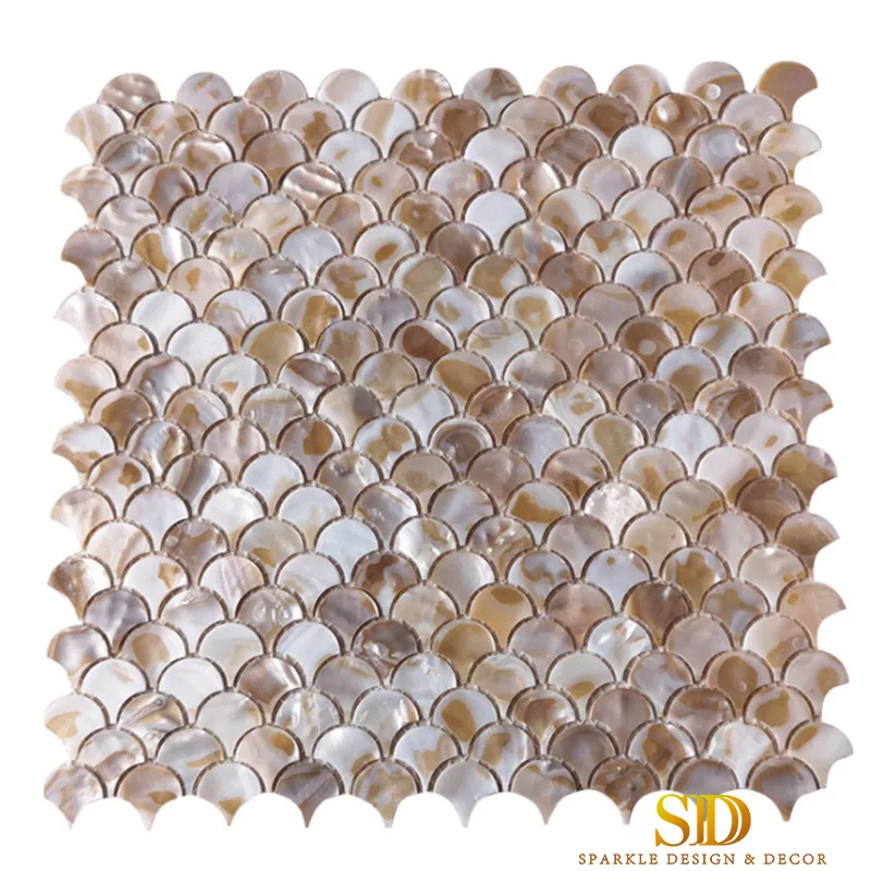 China Factory Price Natural Mother of Pearl Mosaic Tiles Seashell Mosaic Tiles for Home Hotel Bathroom Wall Decoration
