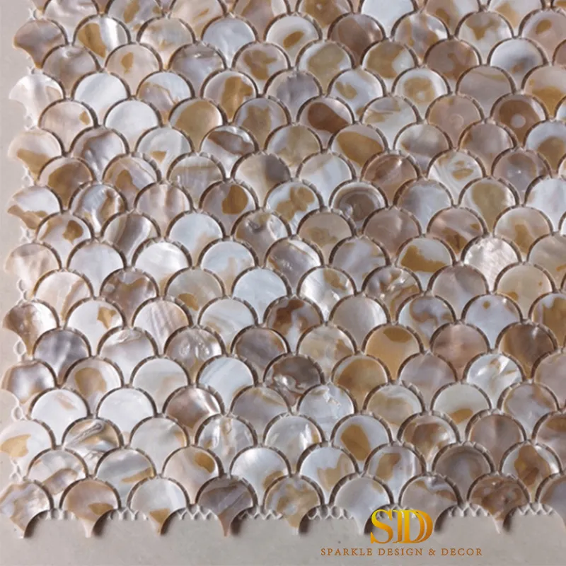 China Factory Price Natural Mother of Pearl Mosaic Tiles Seashell Mosaic Tiles for Home Hotel Bathroom Wall Decoration
