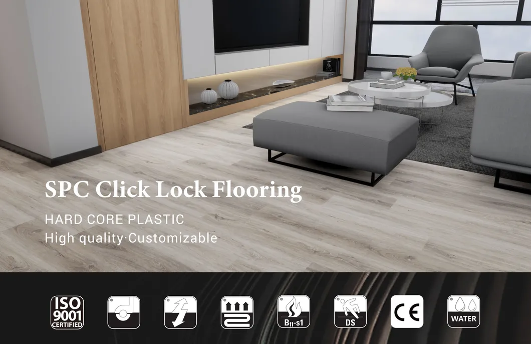 China Flooring Supplier Wholesale Wood Look Colorful Spc Vinyl Parquet Flooring