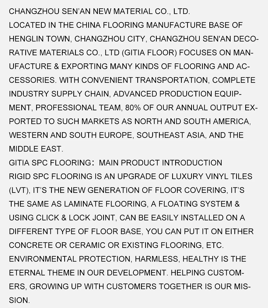 China Manufacturer Click Lock Spc Loose Lay Flooring PVC Flooring Vinyl Plank Flooring