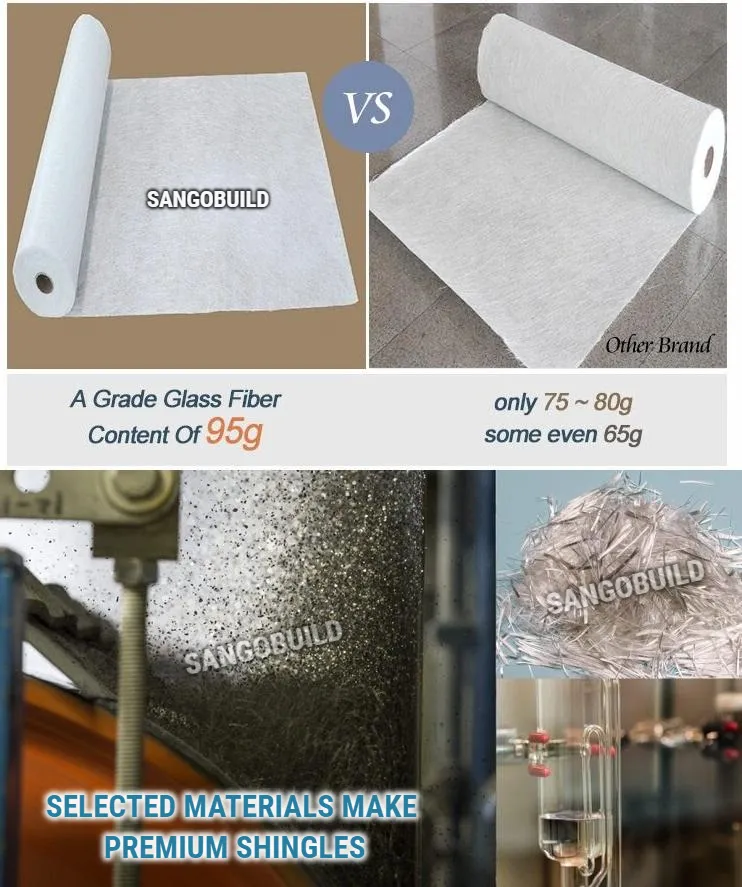 China Roofing Materials Auckland Fiberglass Roof Asphalt Shingles Tile Price Per Sqm Shingle in Kerala