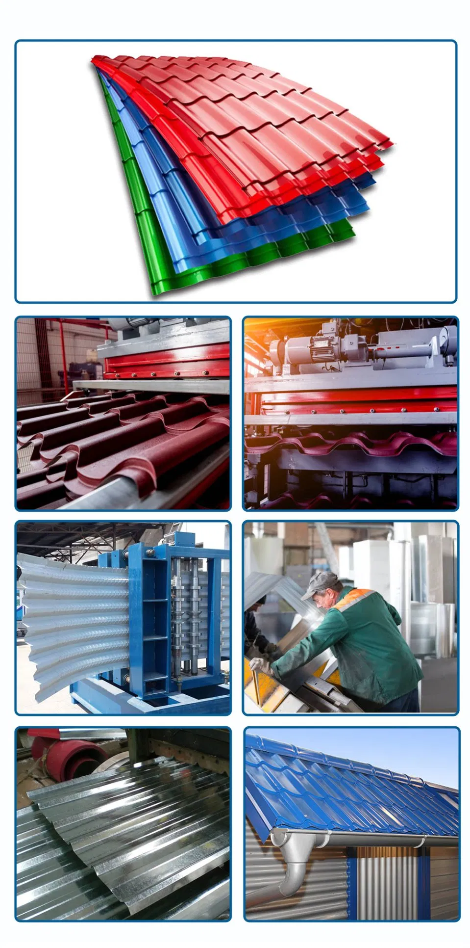 Color Coated Prepainted Mabati Steel Rolling Mills Iron Sheet Price List