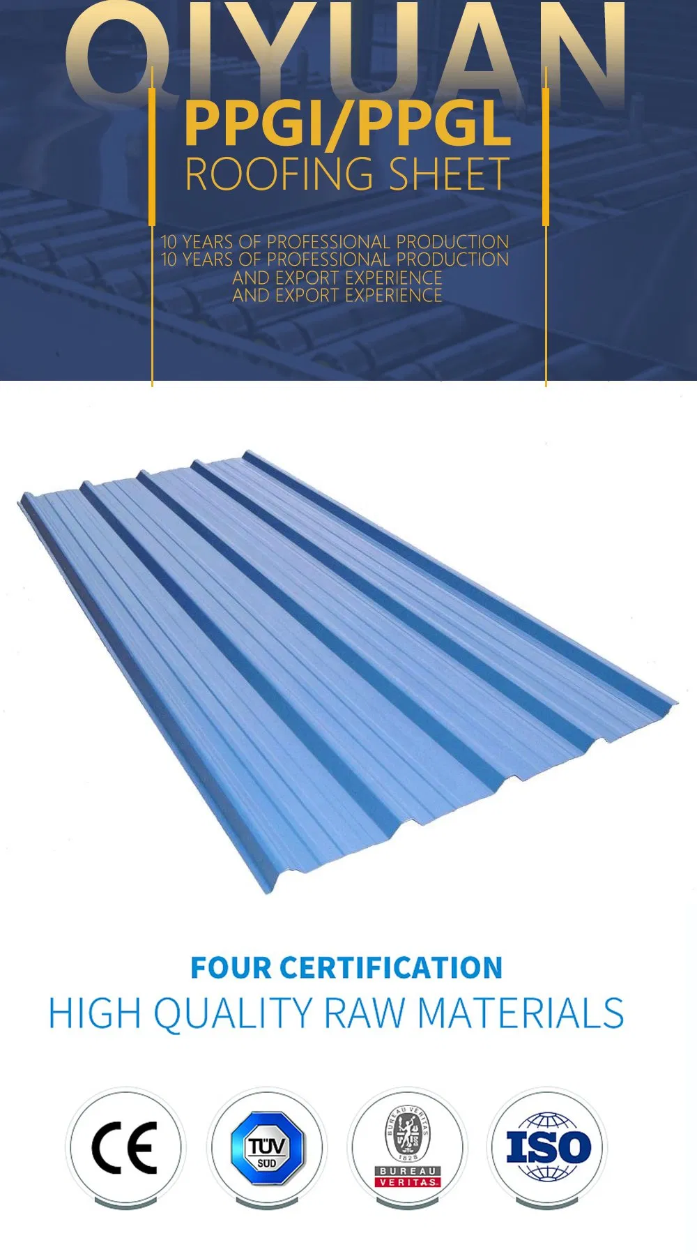 Color Coated Prepainted Mabati Steel Rolling Mills Iron Sheet Price List