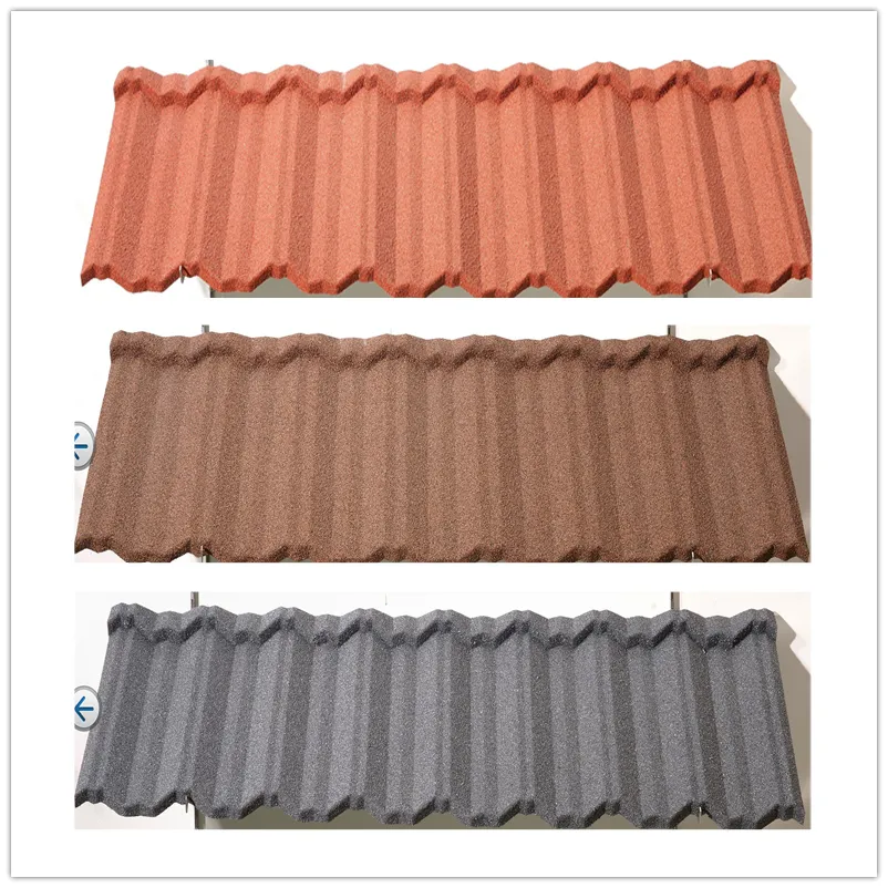 Colored Natural Classic Stone Coated Metal Roof Tile
