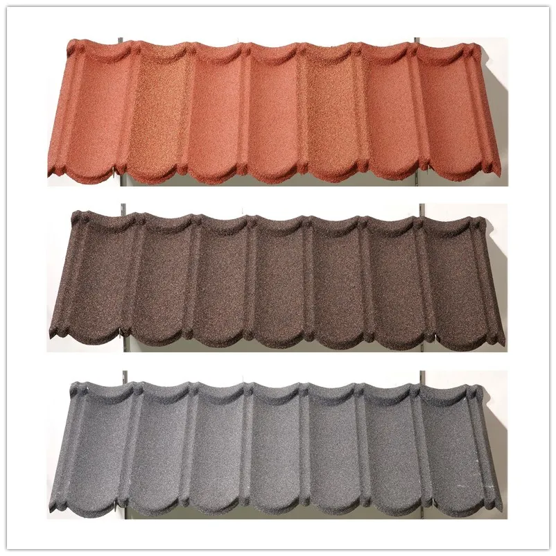 Colored Natural Classic Stone Coated Metal Roof Tile