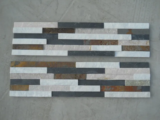 Colorful Slate and Quartize Stone Veneer Culture Stone for Wall