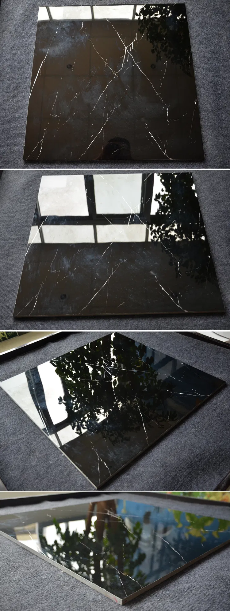 Columbus Ohio New York Soho Black Porcelain Floor Tile
