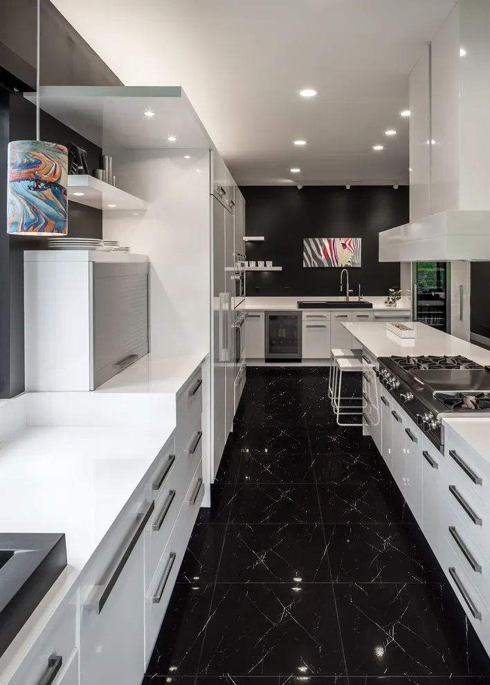 Columbus Ohio New York Soho Black Porcelain Floor Tile