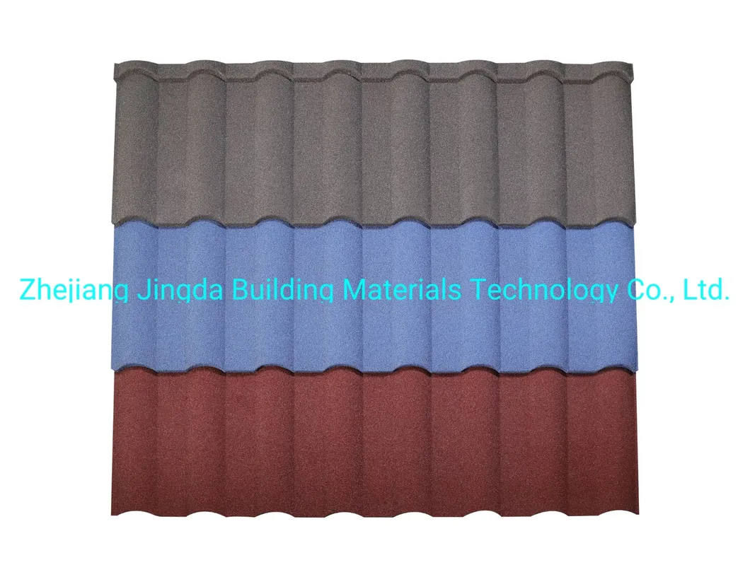 Components for Modular Building/Light Steel Villa Steel Tiles with Colored Stone Coating Spanish Construction Material