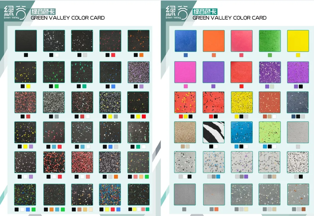 Customized New Generation Roll of Rubber Mat with EPDM Flecks Roll Recycled Colorful Rubber Flooring
