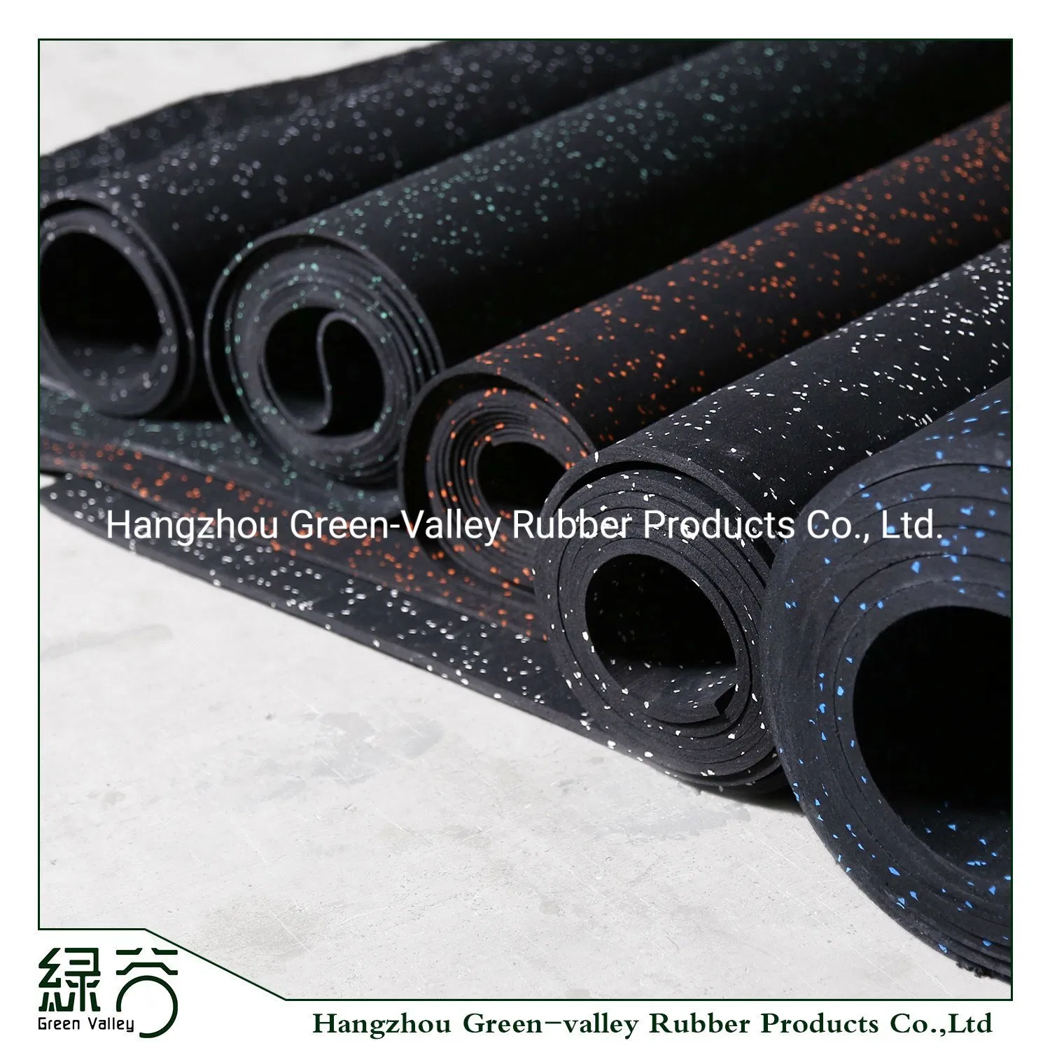 Customized New Generation Roll of Rubber Mat with EPDM Flecks Roll Recycled Colorful Rubber Flooring