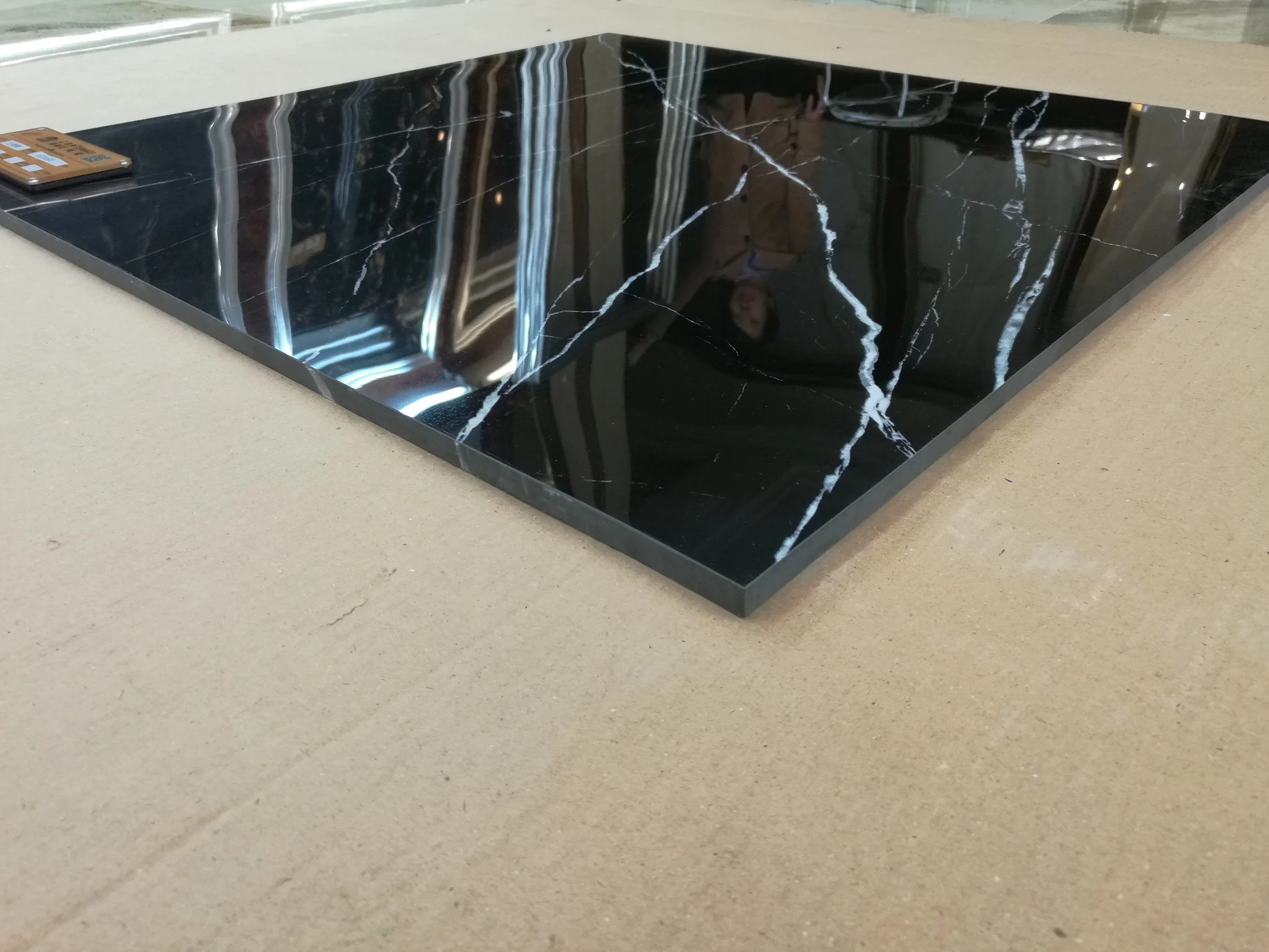 Discount 600X600 Building Material Wear-Resistant Black Porcelain Floor Marble and Stone Ceramic Tile ( JM6615 )
