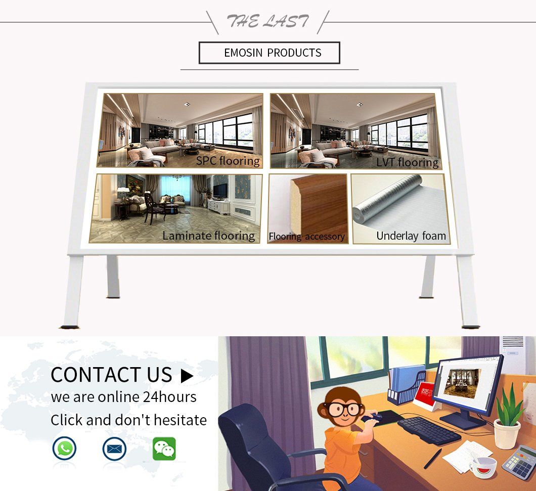 Dryback De Nuacute Cleo Riacutegido Anti-Rayado Lvt/PVC/Lvp/Rvp/Spc Suelo De Tablones De Material De Vinilo