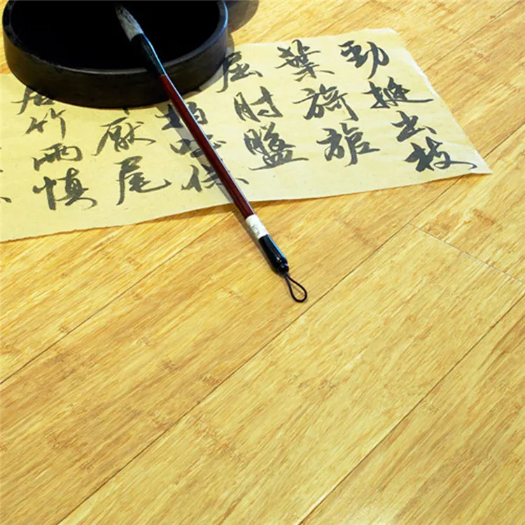 Eco Forest Bamboo Flooring Natural Color Strand Woven Bamboo Durable Click Lock Profile