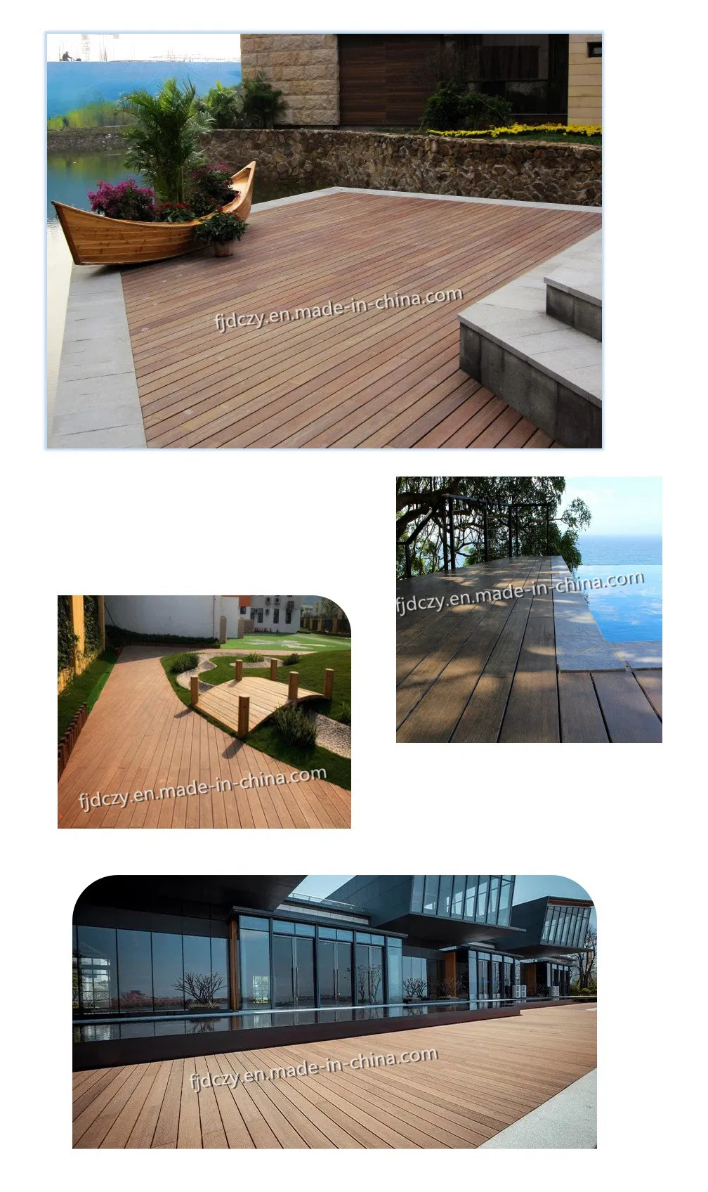 Eco-Friendly Anti-UV Anti-Corrosion (Flat 20mm) Outside Bamboo Flooring