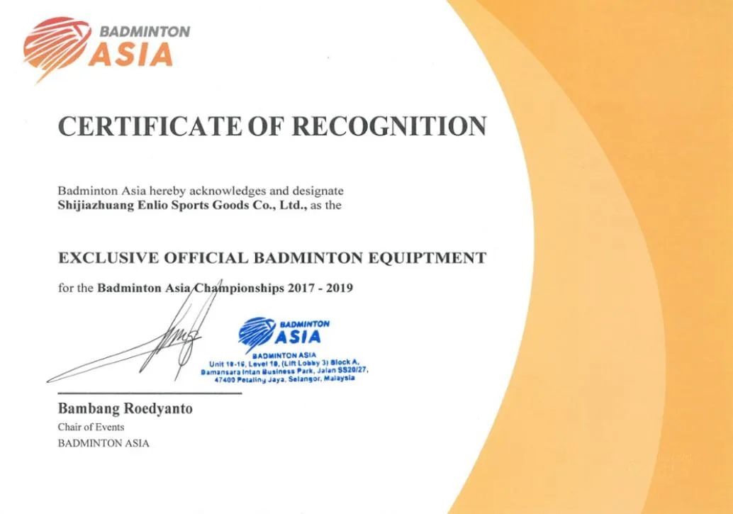 Enlio Bwf II Certified Professional Indoor Badminton Sport PVC Flooring