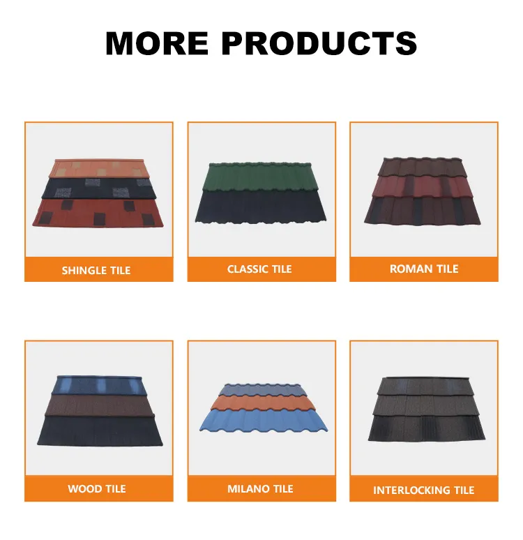 Environmental Friendly Roofing Building Material Stone Coated Metal Roof Tile