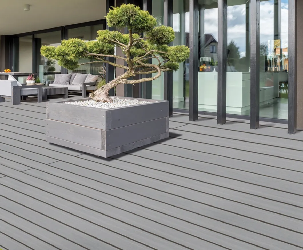 EU-Welcomed M-Shape Easy to Install Better Ventilate Drainage WPC Flooring Decking