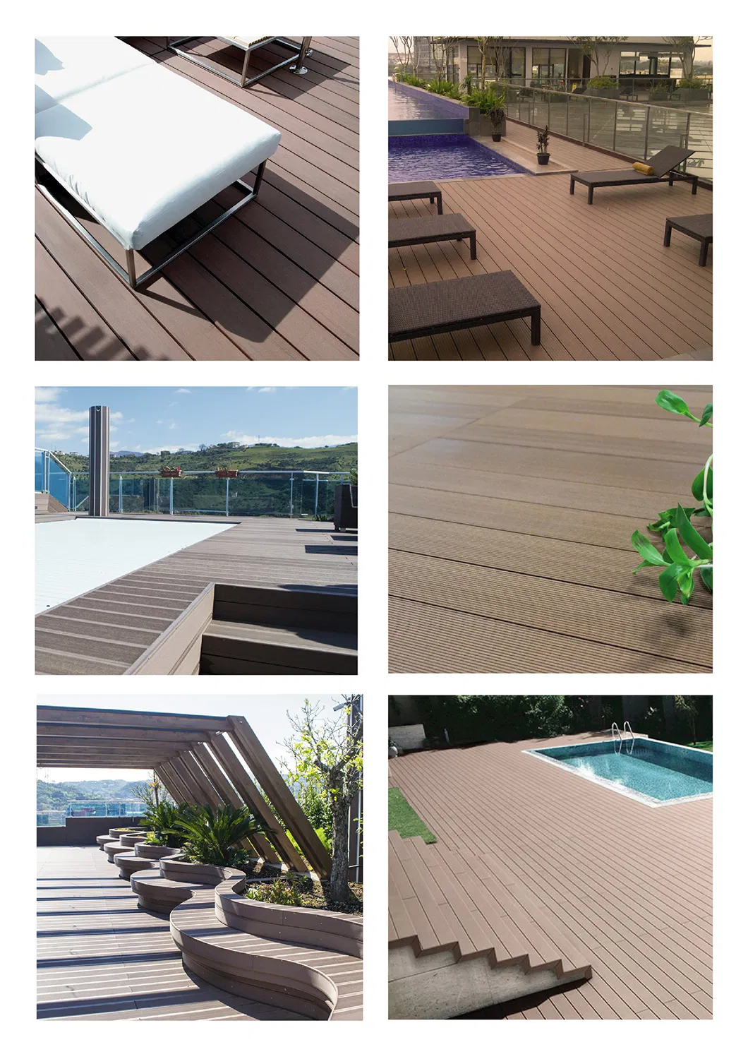 EU-Welcomed M-Shape Easy to Install Better Ventilate Drainage WPC Flooring Decking