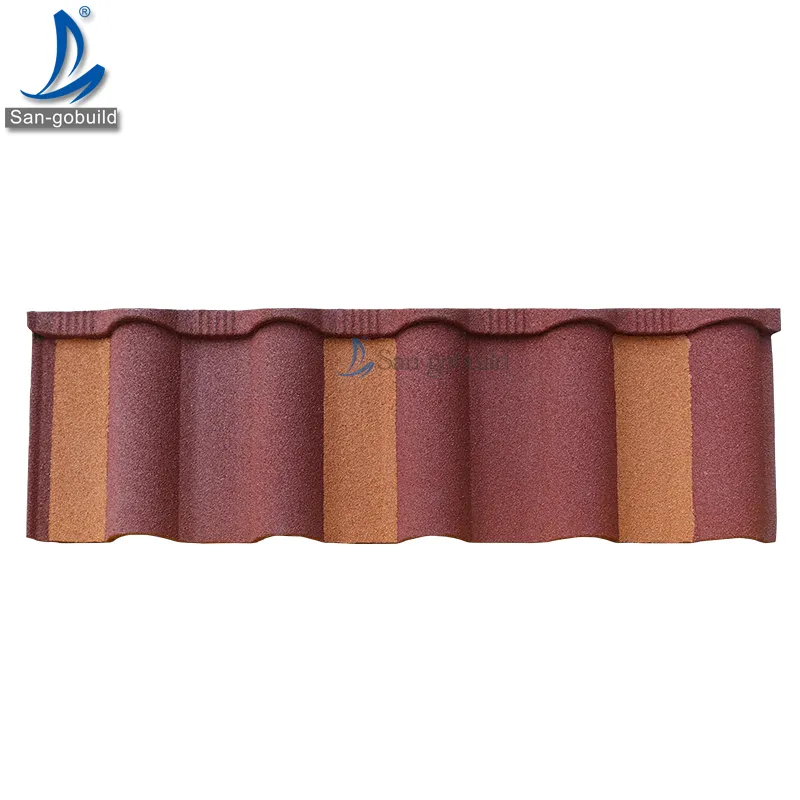 Europe Granite Chips Coated Alumzinc Steel Roof Tile Solar Panel Mabati Roofing 1340 *420 mm