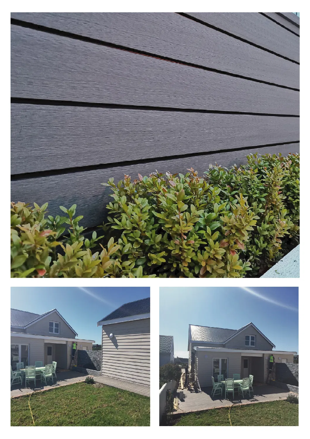 Exterior Wall Siding Panel 3D Embossed Wood Grain Composite Wood Alfresco WPC Wall Panel