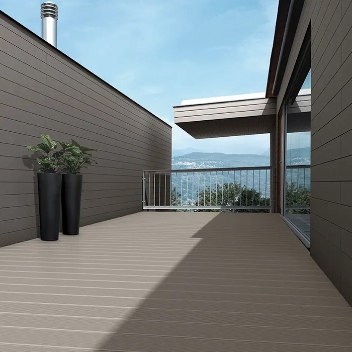 Exterior Wall Siding Panel 3D Embossed Wood Grain Composite Wood Alfresco WPC Wall Panel
