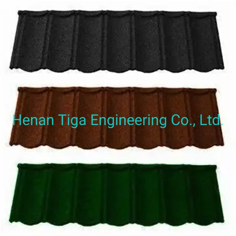 Factory Wholesale Color Stoned Gravel Coating Metal Roofing Tiles