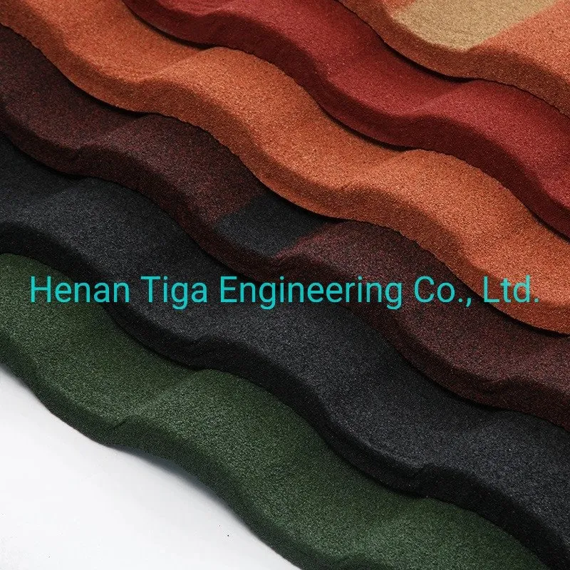 Factory Wholesale Color Stoned Gravel Coating Metal Roofing Tiles