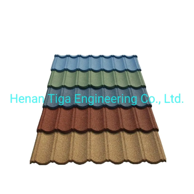 Factory Wholesale Color Stoned Gravel Coating Metal Roofing Tiles