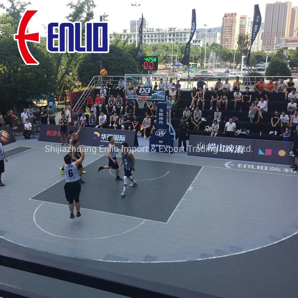 Fiba 3X3 Official Court Tiles Enlio Ses Interlocking Basketball Sport Flooring