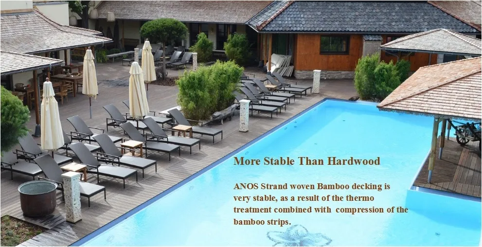 Fireproof (Bf1-S1) Waterproof Exterior Decking Outdoor Bamboor Composite Decking
