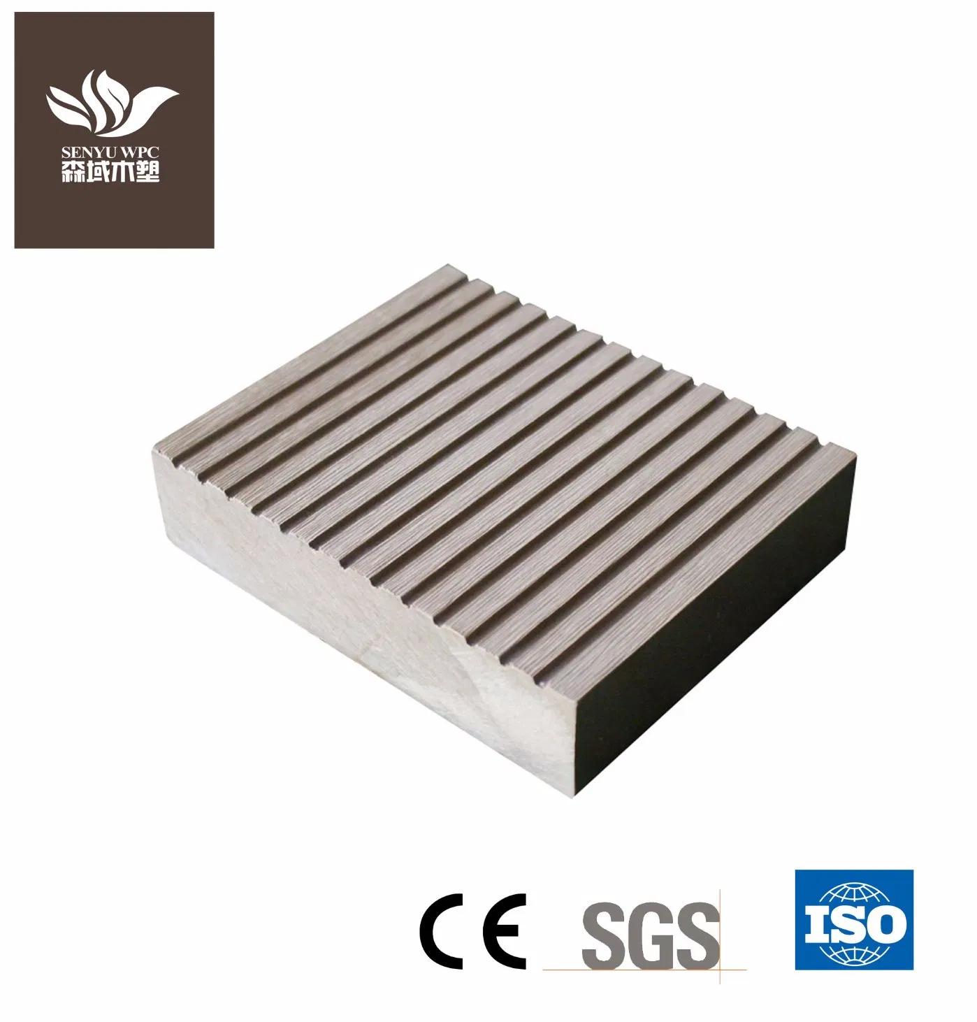Fireproof WPC Wood Plastic Composite Solid Flooring for Outdoor Decking Board