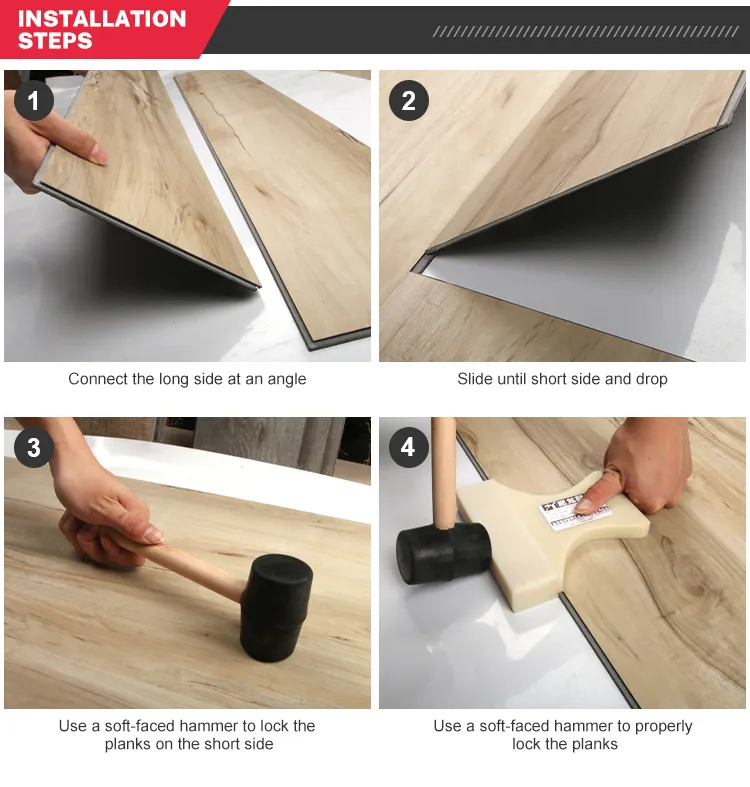 Floorscore Formaldehyde Free Uniclic Locking System Vinyl Plank Spc Flooring