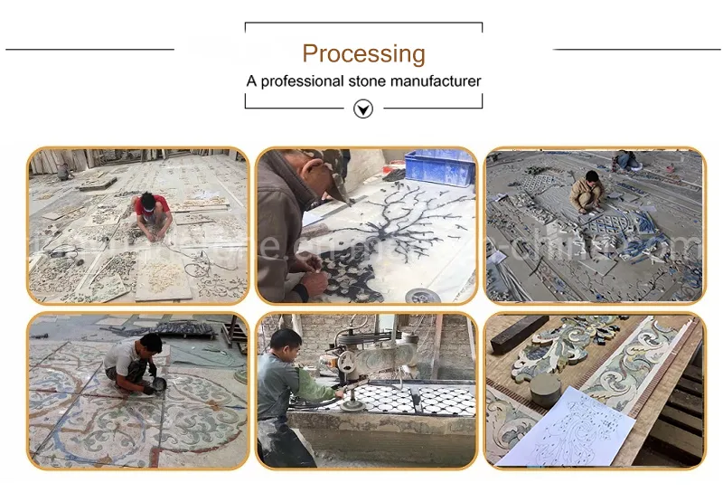 Flower Border Design Waterjet Marble Inlay Borders Design