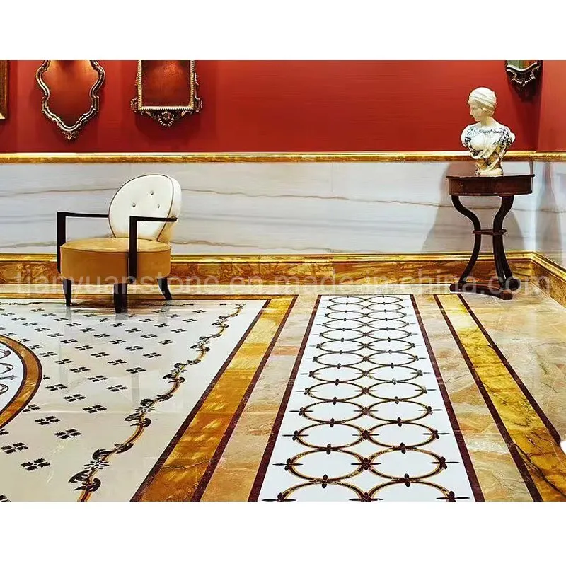 Flower Border Design Waterjet Marble Inlay Borders Design