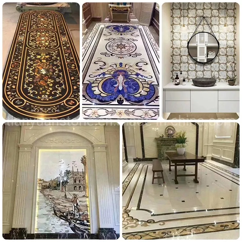 Flower Border Design Waterjet Marble Inlay Borders Design