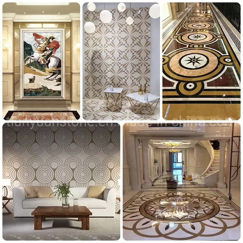 Flower Border Design Waterjet Marble Inlay Borders Design