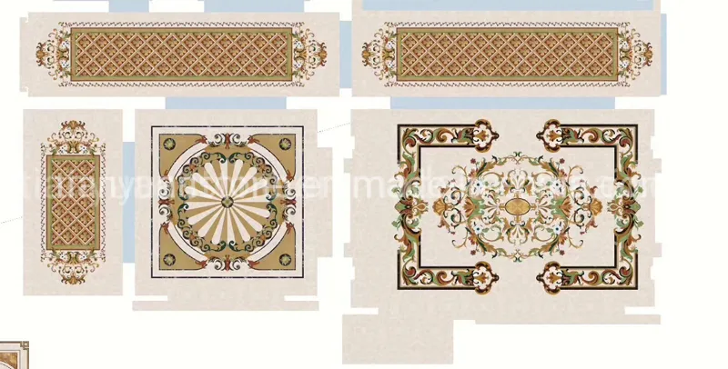 Flower Border Design Waterjet Marble Inlay Borders Design